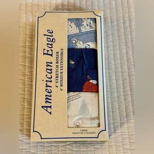Snoopy Boxers Mens Small 3 Pack American Eagle Skiing puffer jacket NIB! NWT!